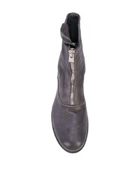 Bottines chelsea en cuir gris foncé Guidi