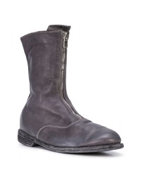 Bottines chelsea en cuir gris foncé Guidi