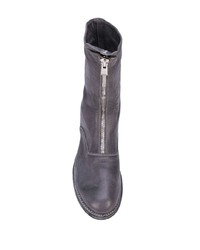 Bottines chelsea en cuir gris foncé Guidi