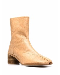 Bottines chelsea en cuir marron clair Maison Margiela