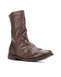 Bottines chelsea en cuir marron foncé Premiata