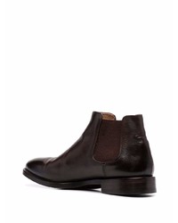 Bottines chelsea en cuir marron foncé Alberto Fasciani