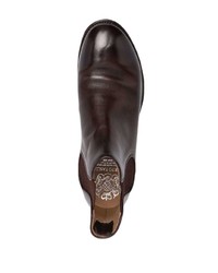 Bottines chelsea en cuir marron foncé Alberto Fasciani