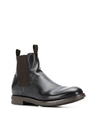 Bottines chelsea en cuir marron foncé Officine Creative