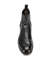 Bottines chelsea en cuir marron foncé Officine Creative