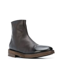 Bottines chelsea en cuir marron foncé Marsèll