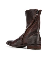 Bottines chelsea en cuir marron foncé Premiata