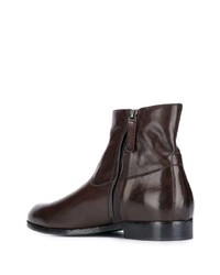 Bottines chelsea en cuir marron foncé Buttero