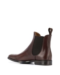 Bottines chelsea en cuir marron foncé Scarosso