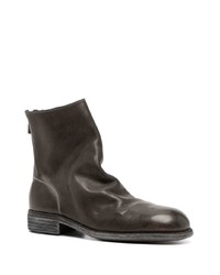 Bottines chelsea en cuir marron foncé Guidi