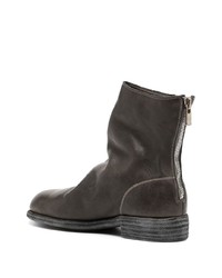 Bottines chelsea en cuir marron foncé Guidi