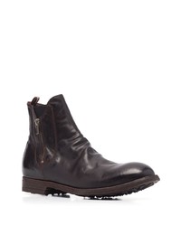 Bottines chelsea en cuir marron foncé Officine Creative