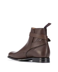 Bottines chelsea en cuir marron foncé Church's