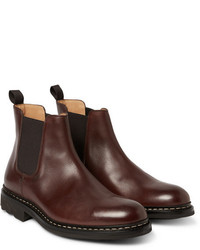 Bottines chelsea en cuir marron foncé