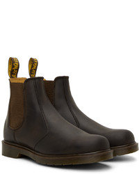 Bottines chelsea en cuir marron foncé Dr. Martens