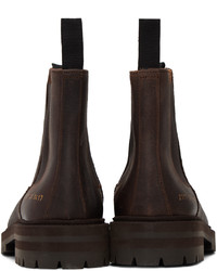 Bottines chelsea en cuir marron foncé Common Projects