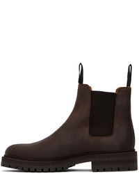 Bottines chelsea en cuir marron foncé Common Projects