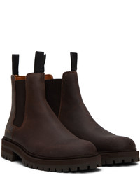 Bottines chelsea en cuir marron foncé Common Projects