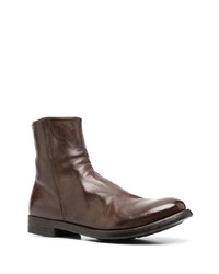 Bottines chelsea en cuir marron foncé Officine Creative