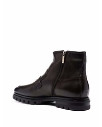 Bottines chelsea en cuir marron foncé Santoni