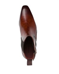 Bottines chelsea en cuir marron foncé Magnanni