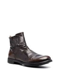 Bottines chelsea en cuir marron foncé Officine Creative