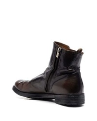 Bottines chelsea en cuir marron foncé Officine Creative