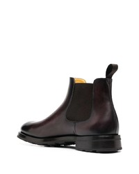 Bottines chelsea en cuir marron foncé Doucal's