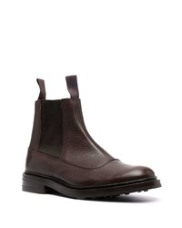 Bottines chelsea en cuir marron foncé Tricker's