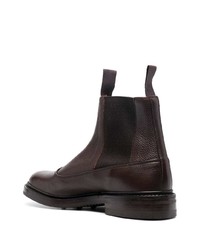 Bottines chelsea en cuir marron foncé Tricker's