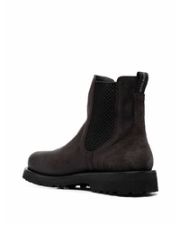 Bottines chelsea en cuir marron foncé Woolrich