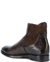 Bottines chelsea en cuir marron foncé Silvano Sassetti