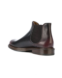 Bottines chelsea en cuir marron foncé Doucal's