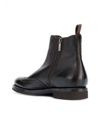 Bottines chelsea en cuir marron foncé Henderson Baracco