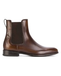 Bottines chelsea en cuir marron foncé Salvatore Ferragamo