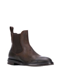 Bottines chelsea en cuir marron foncé Scarosso