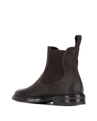 Bottines chelsea en cuir marron foncé Scarosso