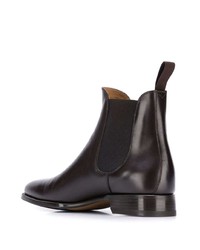 Bottines chelsea en cuir marron foncé Scarosso