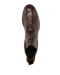 Bottines chelsea en cuir marron foncé Officine Creative