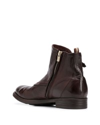 Bottines chelsea en cuir marron foncé Officine Creative