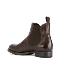 Bottines chelsea en cuir marron foncé Project Twlv