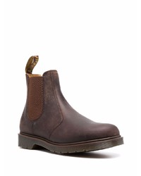 Bottines chelsea en cuir marron foncé Dr. Martens