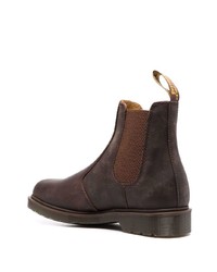 Bottines chelsea en cuir marron foncé Dr. Martens