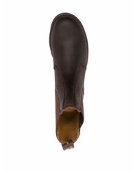 Bottines chelsea en cuir marron foncé Dr. Martens