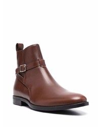 Bottines chelsea en cuir marron foncé Scarosso