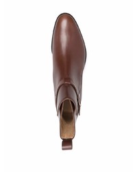 Bottines chelsea en cuir marron foncé Scarosso