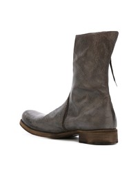 Bottines chelsea en cuir marron foncé Ma+