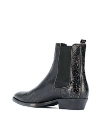 Bottines chelsea en cuir marron foncé Buttero