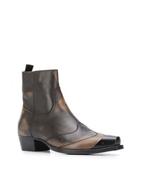 Bottines chelsea en cuir marron foncé Represent