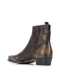 Bottines chelsea en cuir marron foncé Represent